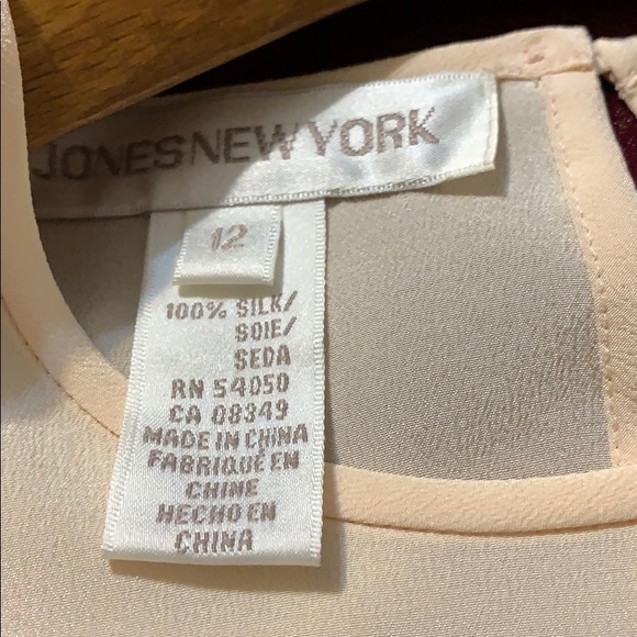 Jones of New York 100% silk blouse size 12 NWT - Picture 5 of 5